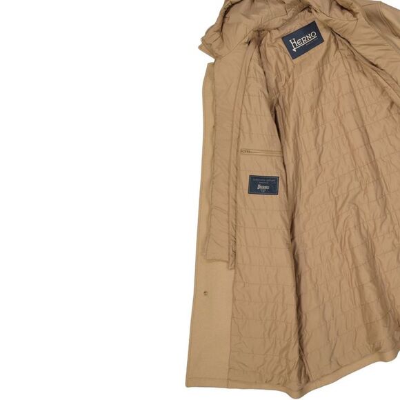 Herno Brown Polyamide Men's Coat - Picture 4 of 4